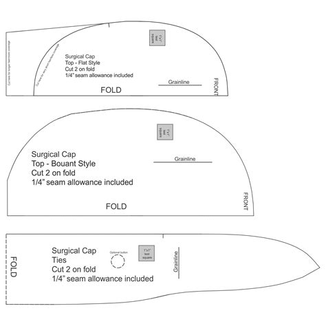 Free Printable Scrub Caps Patterns Image result for Free Printable Surgical Hat Patterns