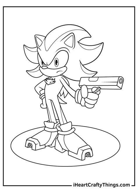 Free Printable Shadow The Hedgehog Coloring Pages For Kids - Cool2b…