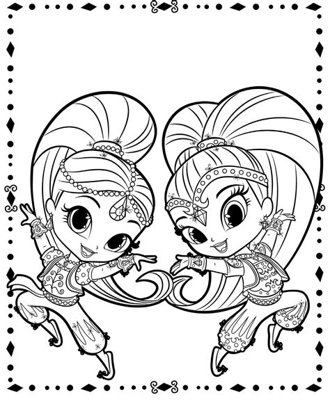 Free Printable Shimmer And Shine Coloring Pages