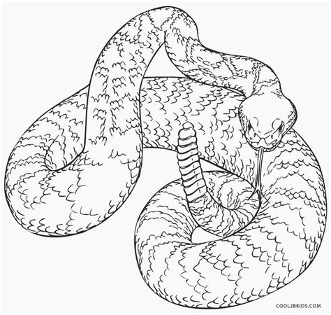 Free Printable Snake Coloring Page