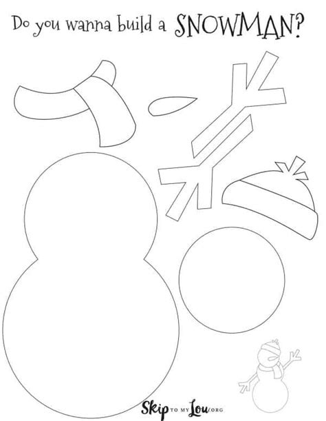 Free Printable Snowman Templates for Crafts Skip To My Lou