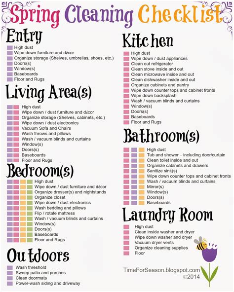 Free Printable Spring Cleaning Checklist Spring cleaning checklist