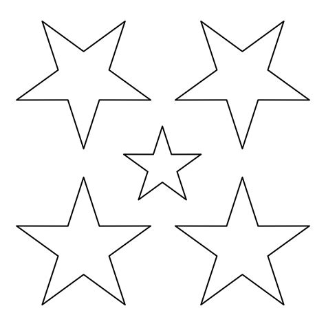 Free Printable Star Template Pattern Pdfs All Sizes Large Small 8 Inch To 1 Inch