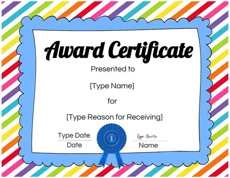 Free Printable Student Award Certificates