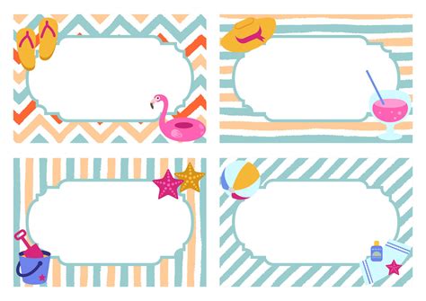 Free Printable Summer Name Tags