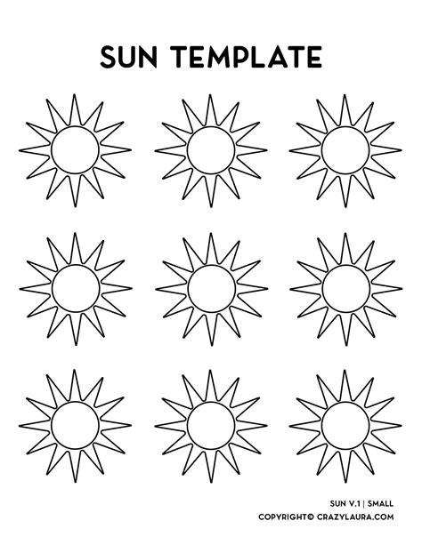 Free Printable Sun Template Simple Mom Project