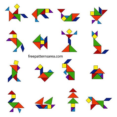 Free Printable Tangram Patterns for Creative Puzzle Making Tangram