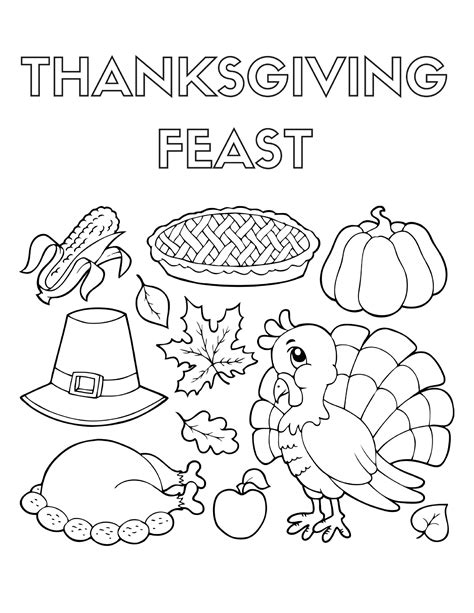 Free Printable Thanksgiving Color Pages Web These Free Printable