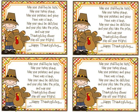 Free Printable Thanksgiving Poems
