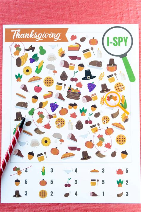 Free Printable Thanksgiving i Spy Game Play Party Plan