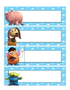Free Printable Toy Story Name Tags