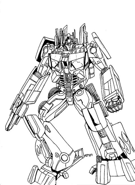 Free Printable Transformer Coloring Pages