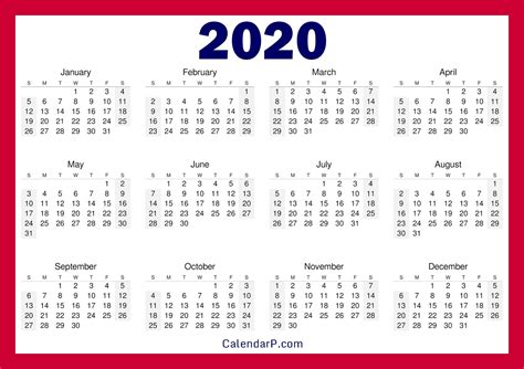 Free Printable Two Page Monthly Calendar 2020 Example Calendar Printable