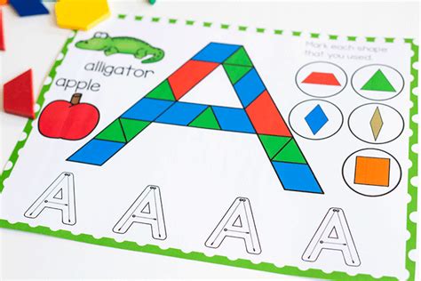 Free Printable Uppercase Alphabet Pattern Block Letters
