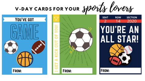 Free Printable Valentine S For Your Sports Lover Savvy Sassy Moms