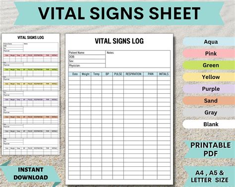 Free Printable Vital Signs Chart Printable Blog