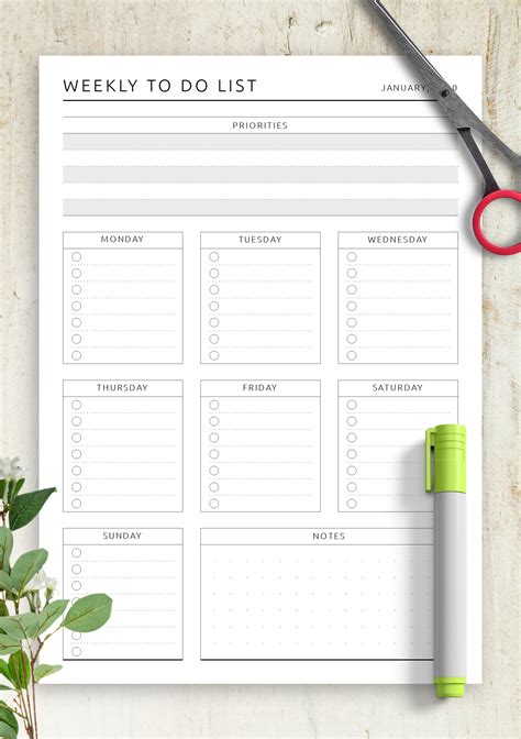 Free Printable Weekly To Do List Pdf Template Word Project Daily Task List Template Word