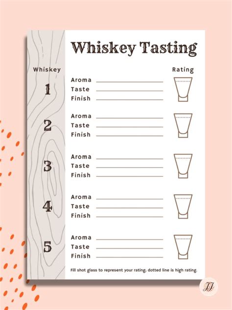 Free Printable Whiskey Tasting Sheet Template