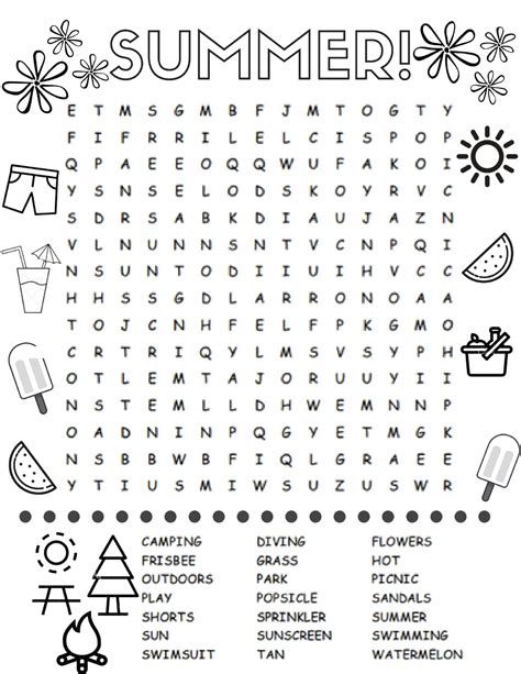 Free Printable Word Search Activity Sheets For Kids