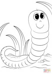 Free Printable Worm Coloring Page