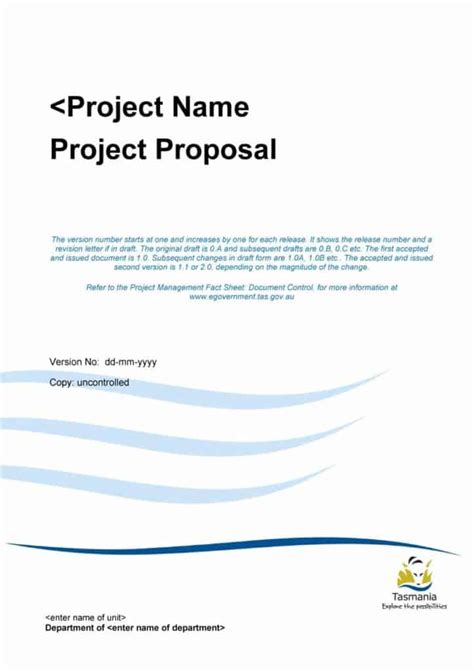 Free Project Proposal Template Word