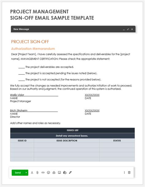 Free Project Sign-Off Templates Smartsheet Acceptance letter …