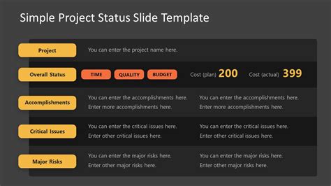 Free Project Status Update Slide Template Google Slides