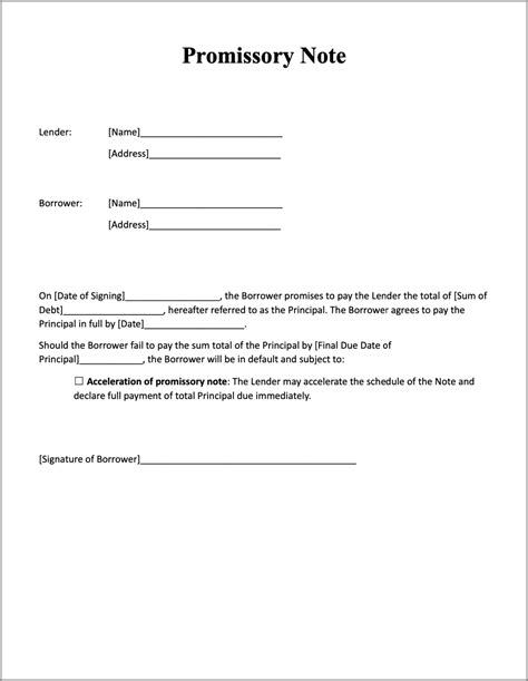 Free Promissory Note Template in Word & PDF Signeasy