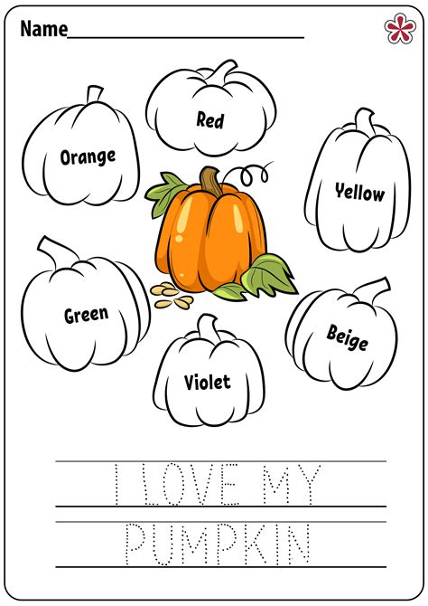 Free Pumpkin Worksheets Printable