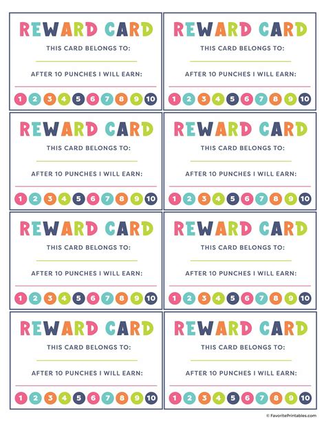 Free Punch Card Templates