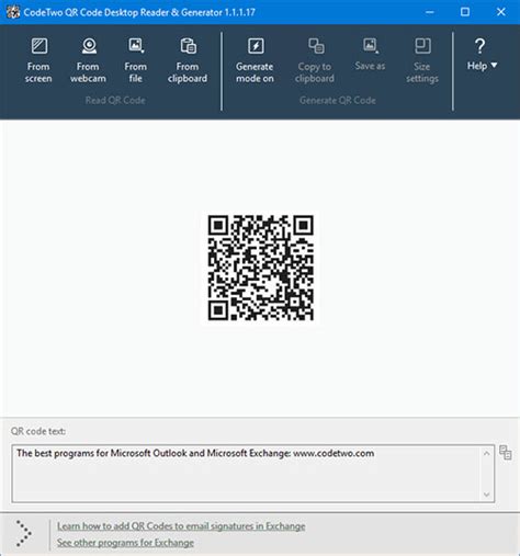 Free QR code desktop decoder Reader & Generator!