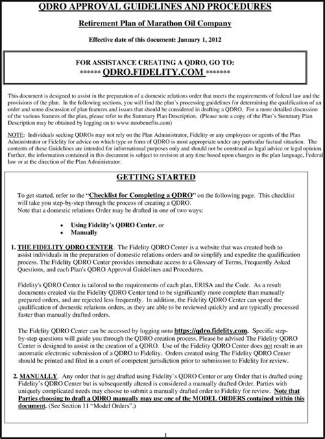 Free Qdro Form Michigan Form Resume Examples a6YnK01VBg