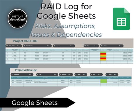 Free RAID Log Template for Google Sheets + Excel