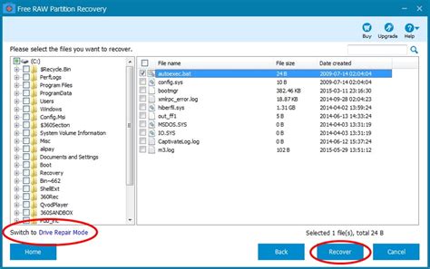 Free RAW Partition Recovery for Windows