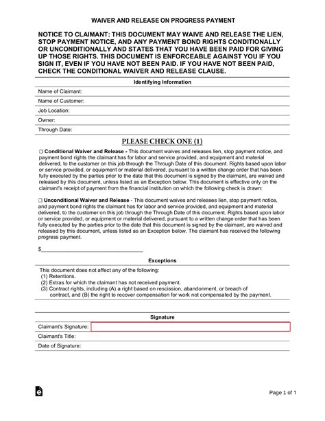 Free Real Estate Lien Release Forms PDF eForms