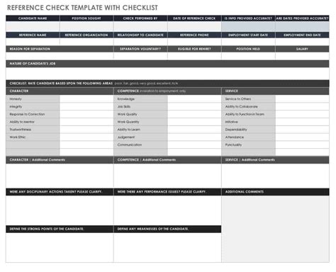 Free Reference Check Forms Smartsheet