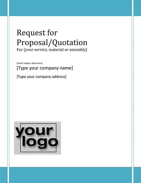 Free Request For Proposal Template Word