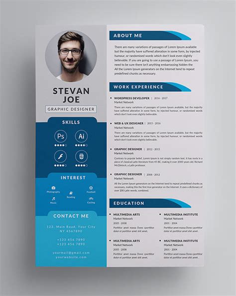 Free Resume Templates for 2024 Freebies Graphic Design Junction