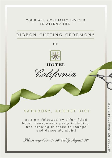 Free Ribbon Cutting Opening Ceremony Flyer Design Template Psd Designbolts