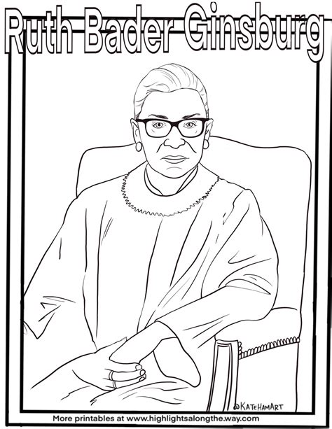 Free Ruth Bader Ginsburg coloring pages Cool …