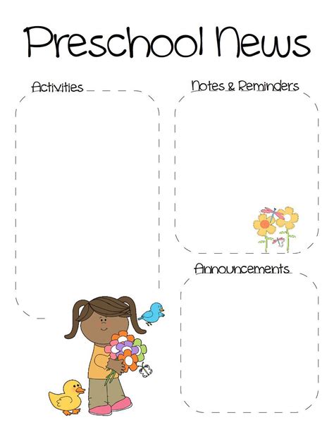 Free Sample Newsletter Templates Microsoft Word Of Spring Preschool Newsletter Template the