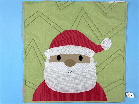 Free Santa Applique Pattern Shiny Happy World