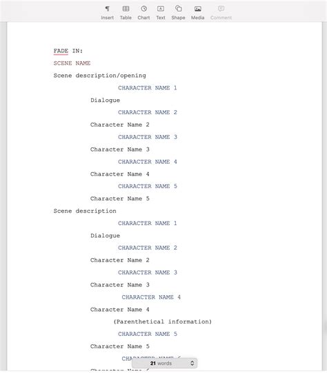 Free Screenplay Template For Microsoft Word And Google Docs Arc Studio Blog