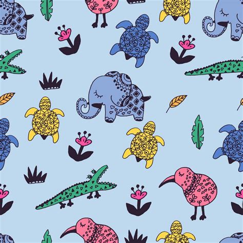 Free Seamless Animals Patterns