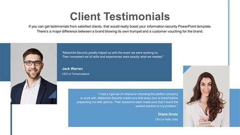 Free Security Testimonial PowerPoint Slide Templates SlideStore