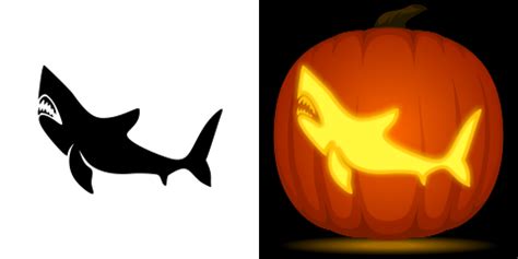 Free Shark Pumpkin Stencil Stencil Printables Kidadl