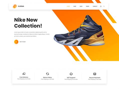 Free Shoe Collection Website HTML Template DesignHooks