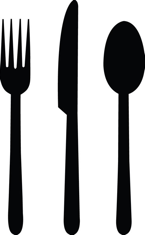 Free Silverware Clipart Black And White, Download Free Silverware …