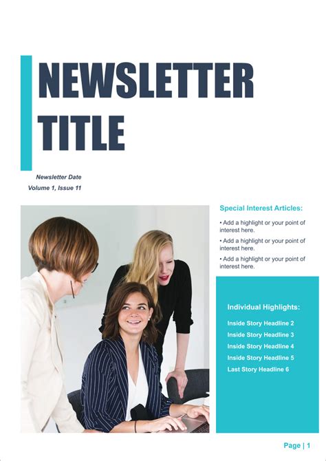 Free Simple Design Newsletter Template In Google Docs
