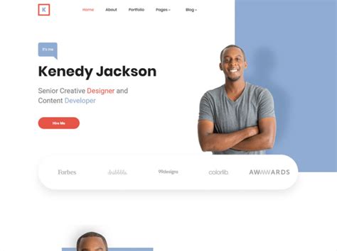 Free Simple Personal Website HTML Template DesignHooks